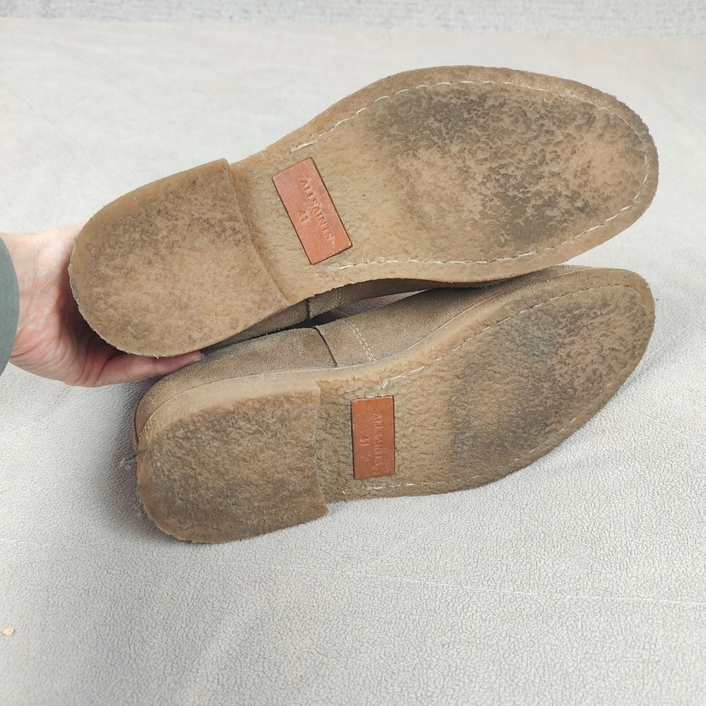 All Saints Tan Suede “Chelsea” Boots - Picture 7 of 9